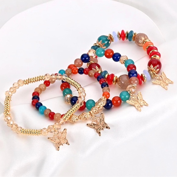 Your Choice NWT Set of Butterfly Hand Beaded Bracelets - Picture 8 of 8